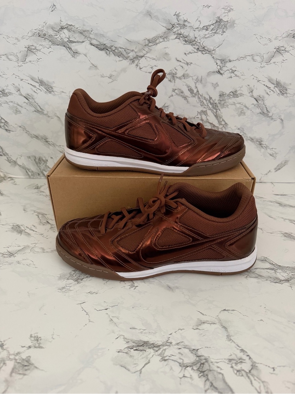 Nike Gato LV8 Fauna Brown White Indoor Soccer Shoes Cleats IB3566 Men’s Size 9
